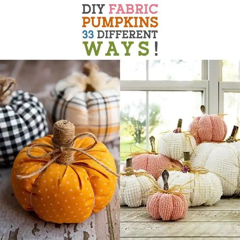 DIY Fabric Pumpkins 33 Different Ways! - The Cottage Market Make A Fabric Pumpkin, Easy Fabric Pumpkins Diy Free Pattern, How To Make A Cloth Pumpkin, Mini Fabric Pumpkins Diy, Diy Pumpkins Fabric, Fabric Pumpkins Diy Free Pattern No Sew, Making Pumpkins Out Of Fabric, No Sew Pumpkins Diy, Embroidery Hoop Pumpkins