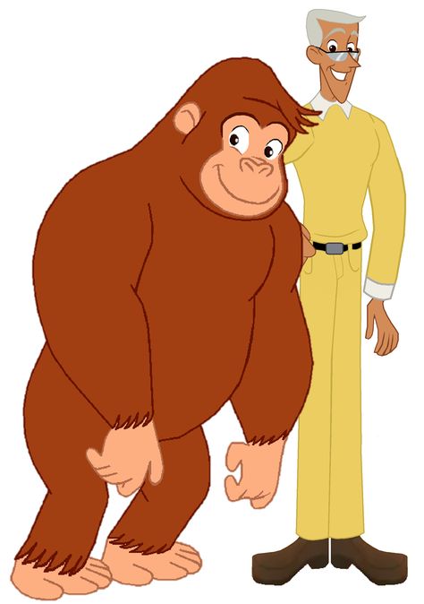 Grown-Up Curious George and Elder Ted Shackleford Ted Shackleford, Kratt Brothers, Curious George, Artwork Pictures, Disney And Dreamworks, Cartoon Style, Grown Up, Dreamworks, Cartoon Styles