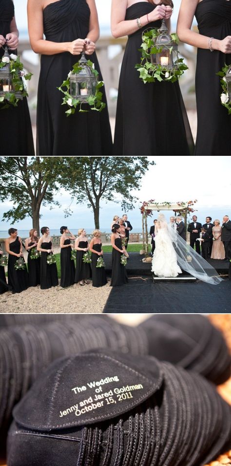 Gothic-chic theme from NY, cute idea to have bridesmaid's carrying lanterns for an evening wedding.❤❤❤black Lanterns For Bridesmaids To Carry, Lanterns For Bridesmaids, Wedding Gown Preservation, Instead Of Flowers, Dress Bridesmaids, Gothic Chic, Black Bridesmaid, Late Evening, Lantern Ideas