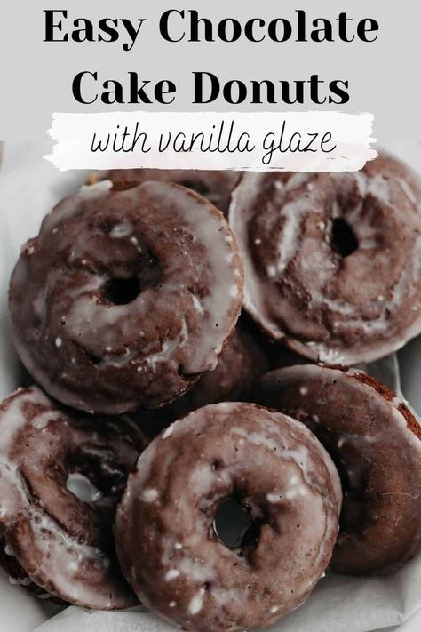 Bakery Doughnut Recipe, Basic Dessert Recipes, Fast Baking Recipes, Chocolate Donut Glaze, Mini Donuts Recipe, Mini Baked Donuts, Mini Donut Recipe, Glazed Donut Recipe, Doughnut Ideas