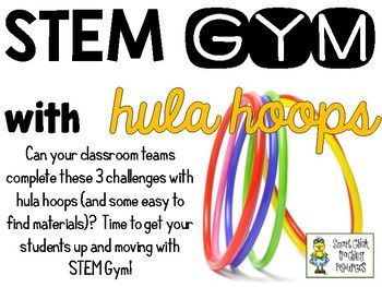 Can your classroom teams complete these 3 challenges with hula hoops (and some easy to find materials)? Time to get your students up and moving with STEM Gym! These challenges are a great way to get your kids communicating with one another!Warm Up ChallengeMaterials Needed: (per team)- one hula hoo... Hula Hoop Challenge, Steam Classroom, Gym Games For Kids, Elementary Stem Activities, Elementary Physical Education, Summer Stem, Elementary Pe, Pe Activities, Gym Challenge