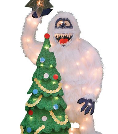 Bumbles Bounce!! From the holiday favorite Rudolph the Red - Nosed Reindeer Bumble is an all - time favorite who's spreading holiday cheer in this two - dimensional decoration! Perfect for your holiday party or event Product Features: Pre - lit with 70 clear mini lights 42" white lead cord Easy assembly Bumble is holding a flashing star Collapsible construction for easy storage Contains 1 plug with end connector allowing you to stack multiple lighted decorations together (not to exceed 210 watts) UL certified and approved for indoor or outdoor use Comes with ground stakes spare replacement bulbs and fuses 120 volts 60 hertz 032 amps 384 watts Dimensions: 32"H x 18"W x 9"D Material(s): metal/faux fur/fabric/glass bulbs/plastic/wire18 W x 9 H x 32 L inchesPrelit bumble Christmas outdoor deco Yard Ornaments, Christmas Yard Decorations, Christmas Outdoor, Star Christmas, Christmas Central, Christmas Yard, Rudolph The Red, Decorating With Christmas Lights, Star Decorations