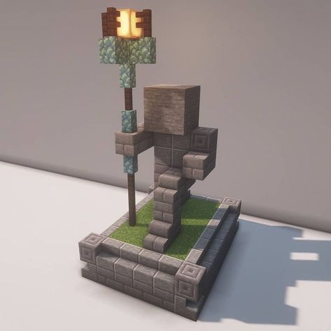 Minecraft Guide en Instagram: “These are 4 Statue designs. Share these ideas with everyone who might be interested. Thanks for 1500 Followers By:-…” Minecraft Entry Way Ideas, Statues Minecraft, Minecraft Museum, Minecraft Statue, Minecraft Temple, Construction Minecraft, Minecraft Statues, Minecraft Decoration, Bangunan Minecraft