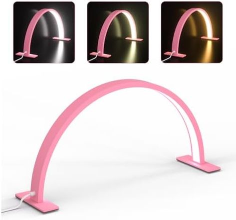 Half Moon Light Nail Lamp for Desk, Lash Light Led Nail Tech Lamp, Desk Lamp for Lash Eyelash Extension, Tattoo, Eyebrows - Pink : Amazon.co.uk: Lighting Lamp For Desk, Lash Light, Tattoo Eyebrows, Led Floor Lights, Light Nail, Pink Amazon, Light Nails, Lamp Desk, Nail Lamp