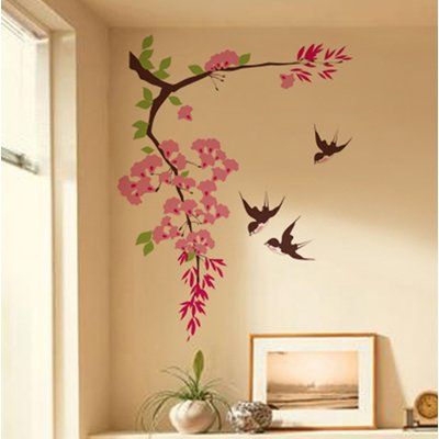 Home Decor Wall Painting, Design On Walls With Paint, Paint Ideas For Bedroom Walls Diy Art, Room Wall Painting Art, Tree Wall Painting Ideas, Balcony Wall Painting Ideas, Pink Wall Painting, Wall Flower Painting, Interior Wall Painting Designs