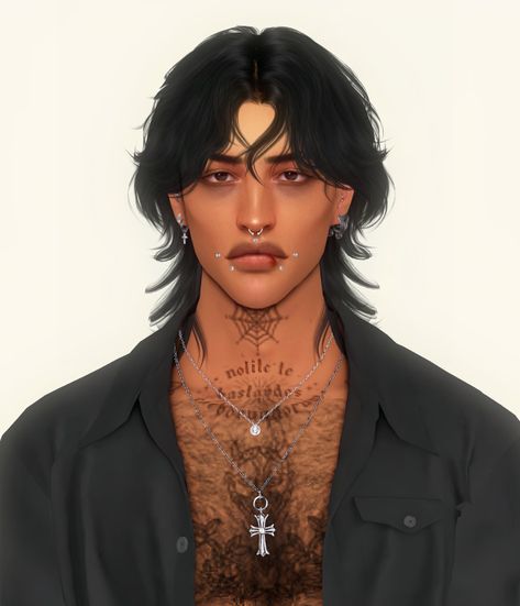 rottengurlz on Tumblr Sims 4 Cc Guys Face, Male Sims 4 Cc Facial Hair, Long Curly Hair Sims 4 Cc Male, Sims4 Cc Male Tattoos, Sims Faces Cc, Sims 4 Cc Buzzcut Male, Sims 4 Cc Male Mustache, Sims4 Cc Male Hair Alpha, Sims 4 Cc Male Locs