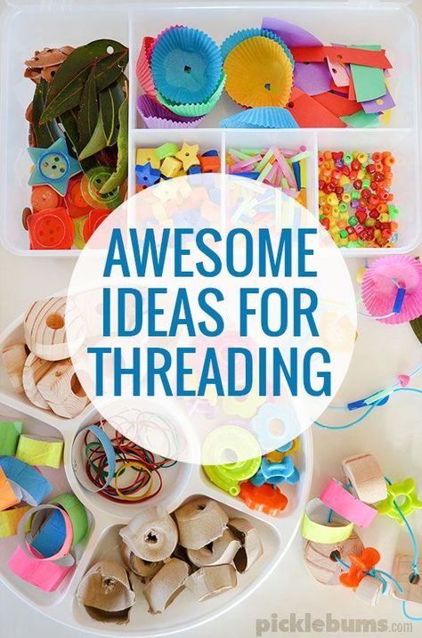 Awesome Ideas for Threading Activities. Toddler Threading Activities, Threading Activities For Toddlers, Preschool Lacing Activities, Threading Activities For Preschoolers, Activities For Playgroup, Threading Activities For Kids, Playgroup Activities Preschool, Threading Activities, Playgroup Ideas