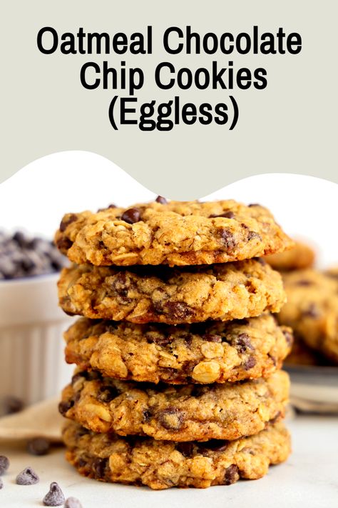 Oats Cookies Recipe Eggless, Oatmeal Chocolate Chip Cookie Recipe No Eggs, Gluten Free Eggless Cookies, Eggless Butterscotch Cookies, Easy Cookies No Egg, Oatmeal Chocolate Chip Cookie Recipe Vegan, Eggless Oatmeal Chocolate Chip Cookies, Eggless Oats Cookies, Eggless Healthy Cookies