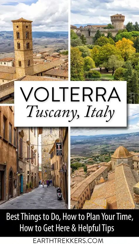 Best things to do in Volterra, Tuscany, Italy. Plus, where to eat, where to stay, and what else to do in the area (Sam Gimignano and Siena are nearby and easy to add on to a visit to Volterra). Earth Trekkers, Volterra Italy, Italy Places, 10 Days In Italy, Mediterranean Travel, Tuscany Travel, Italy Honeymoon, Italy Itinerary, Travel Inspiration Destinations