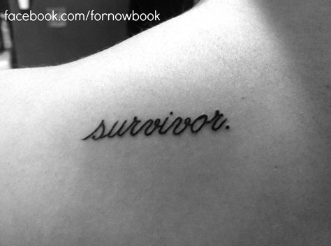 ❤️❤️ Survival Tattoo, Survivor Tattoo, One Word Tattoos, Word Tattoos, Piercing Tattoo, Love Tattoos, Meaningful Tattoos, Get A Tattoo, Future Tattoos