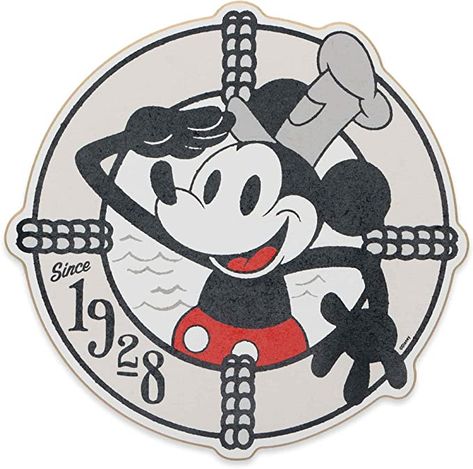 Nautical Mickey, Business Merchandise, Captain's Hat, Disney 100th Anniversary, 1930s Cartoons, 100 Anniversary, Goofy Face, Fun Sign, Disney Silhouettes