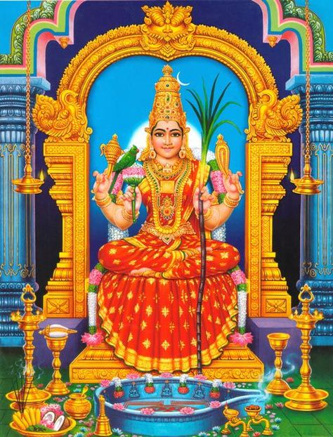 Kamakshi Amman Images, Hindu Paintings, Kamakshi Amman, Brahmanda Purana, Telugu Jokes, Durga Kali, Devi Images Hd, Aadi Shakti, Saraswati Goddess