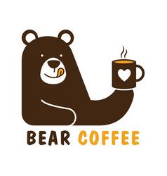 Coffee Logo Design, Bear Logo Design, Paw Logo, Nature City, Tea Logo, Teddy Bear Images, Rock Beach, Coffee Shop Logo, Blue Bear