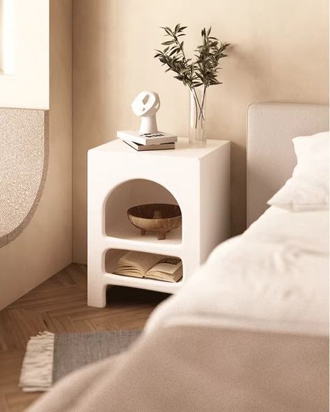 Ausique Decor Small Modern Sofa, Unusual Bedside Tables, Boho Side Table, Storage Side Table, Simple Bedside Tables, Stylish Side Table, Modern End Tables, White Storage, Small Side Table