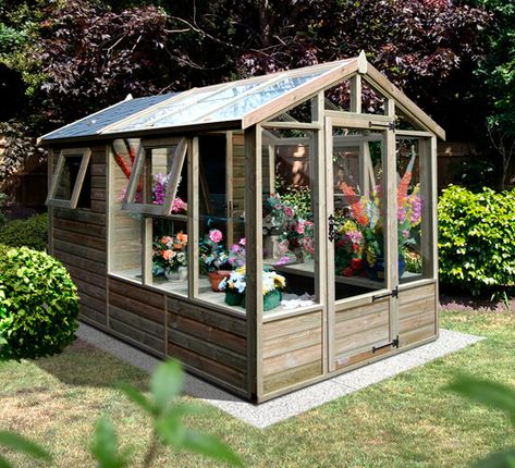 Greenhouse Shed Combo, Raised Borders, Barnsley South Yorkshire, Garden Shed Interiors, Greenhouse Shed, Backyard Landscaping Plans, Green Houses, Backyard Greenhouse, We Shed