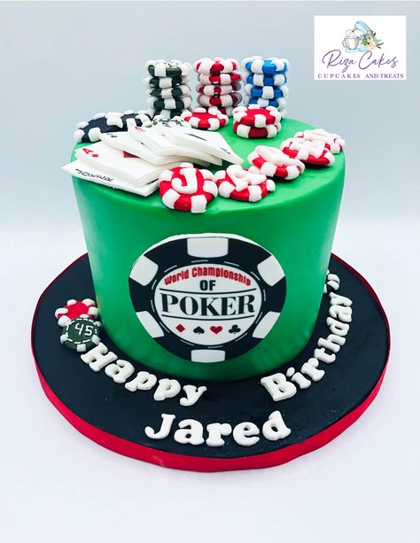 Poker Birthday Cake, 50th Birthday Cakes For Men, Poker Cake, Man Cake, 50 Birthday, Cool Cake Designs, Birthday Cakes For Men, 50th Birthday Cake, 21st Birthday Cake