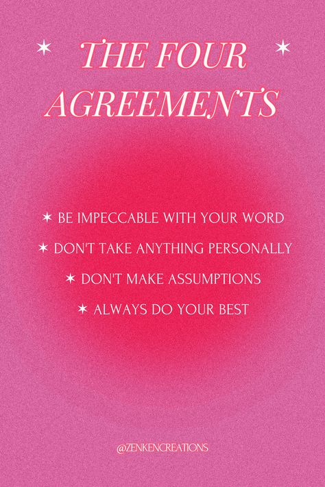 The 4 Agreements Wallpaper, Don’t Take Anything Personally, 4 Agreements Wallpaper, The Four Agreements Wallpaper, Be Impeccable With Your Word, Impeccable With Your Word, Internal Growth, Always Do Your Best, Vision 2023