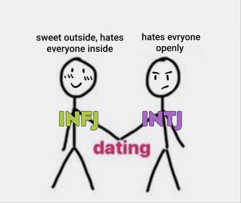 Meme mbti ni dom supremacy Infj Intj Meme, Infj Soulmate, Infj Intj Relationship, Infj X Intj, Infj Meme, Intj Infj, Infj Intj, Infj Characters, Infj Personality Facts