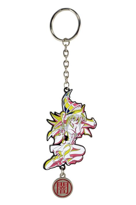 Celebrate your favorite classic monsters from Yu-Gi-Oh! with this metal and enamel keychain! It features Dark Magician Girl and has an attached Attribute symbol. Flip it over to see the Yu-Gi-Oh! logo! Dark Magician Girl, Enamel Keychain, Dark Magician, Classic Monsters, Bag Clips, Yu Gi Oh, The Witcher, Button Pins, Magical Girl