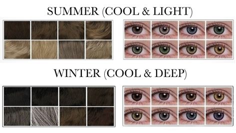 Winter Makeup Natural, What Season Am I, 12 Season Color Analysis, Color Analysis Winter, Color Analysis Summer, Summer Eyes, Summer Brown, Skin Undertones, Winter Color Palette