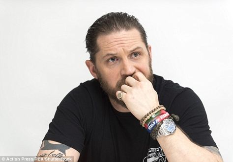 Championing the cause: Tom wore an array of bracelets including one showing his support for Help For Heroes Tom Hardy Bracelet, Delaney Dream, James Delaney, Tom Hardy Photos, Figure Dress, Dream Lover, Thomas Hardy, Press Tour, Tom Hardy