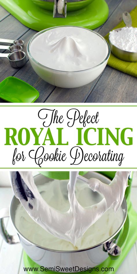 Royal Icing Recipe Perfect Royal Icing, Cookies Cupcake, Diy Dessert, Royal Icing Recipe, Cookie Icing, Icing Recipe, Iced Cookies, Cake Frosting, Sugar Cookies Recipe