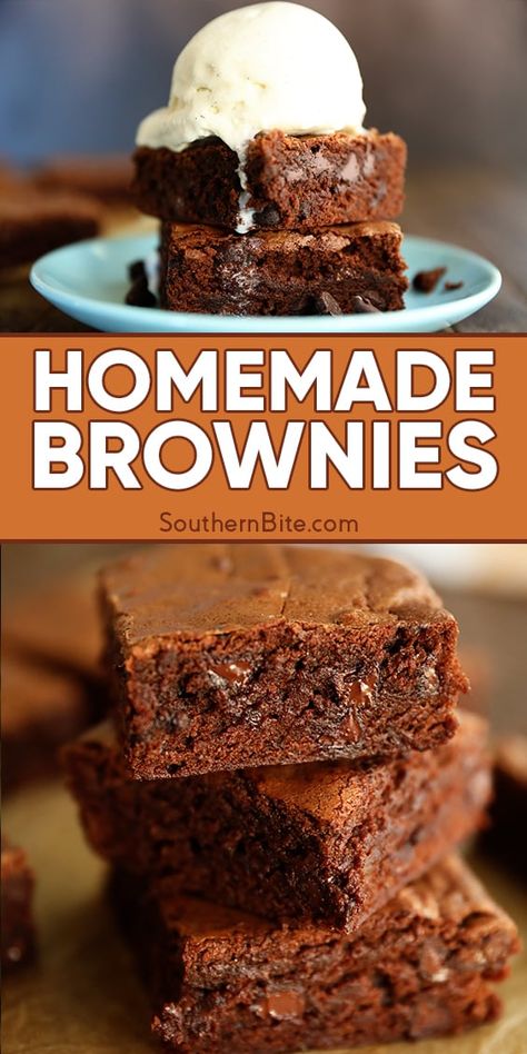 Easy Squares Recipe, 9x13 Brownie Recipe, Brownie Homemade, Gourmet Brownies, One Bowl Brownies, I Lost 100 Pounds, Brownies From Scratch, Warm Desserts, Brownie Desserts