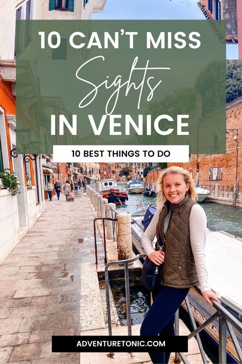 These are the 10 best things to do in Venice for your first visit. Venice Travel | Venice Italy | Venice itinerary | Venice Italy itinerary | Venice guide | what to do in Venice | 1 day in Venice | 2 days in Venice | things to do in Venice | where to go in Venice | Venice travel guide | Venice Italy aesthetic Best Things To Do In Venice Italy, What To See In Venice, Venice Must See, 3 Days In Venice Italy, Venice Bucket List, What To Do In Venice Italy, Things To Do In Venice Italy, Italy Interrail, Venice Italy Aesthetic