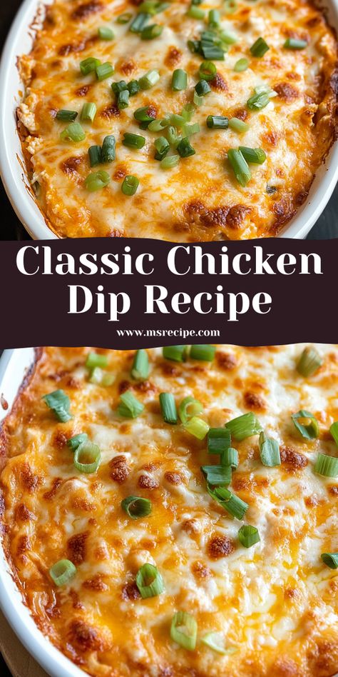 Experience the perfect blend of creamy cheese, shredded chicken, and tangy hot sauce with this classic Buffalo Chicken Dip Recipe. Your go-to for game day snacks! Shredded Chicken Buffalo Dip, Dip With Shredded Chicken, Hot Chicken Dip Recipes, Buff Chicken Dip, Chicken Wing Dip Recipe, Chicken Buffalo Dip, Creamy Buffalo Chicken Dip, Game Day Dinner, Buffalo Chicken Cheese Dip