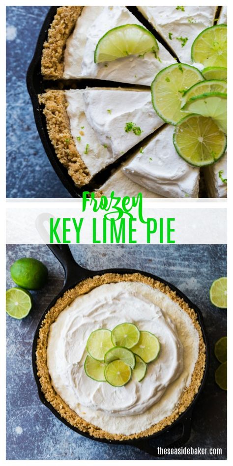 Key Lime Pie Recipe No Bake, No Bake Key Lime Pie, Easy Key Lime Pie, Frozen Key Lime Pie, No Bake Key Lime, Key Lime Pie Easy, Key Lime Pie Recipe, Lime Pie Recipe, Keylime Pie Recipe