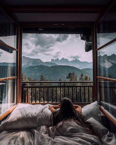 8,391 Likes, 63 Comments - UNILAD Adventure (@uniladadventure) on Instagram: “Waking up with the view of the Dolomites 👌 🌍 Italy 📸  @chrispoops” Looking Out The Window, Dreamy Bedrooms, Cabin In The Woods, Window View, Mountain House, House Goals, Boho Home, Cabins In The Woods, Pretty Places