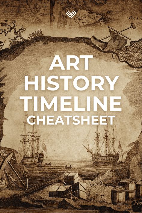 Cheat Sheet: Art History Timeline in Order - The LILI Path Art Timeline History, Art Movement Timeline, Timeline Poster, History Symbol, Art History Timeline, Art Fundamentals, Basic Art Techniques, Fashion History Timeline, Sheet Art