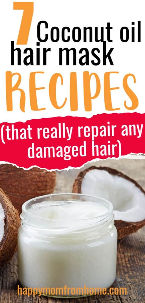 Homemade Hair Mask Recipes, Yogurt For Hair, Yogurt Hair Mask, Coconut Oil For Hair, Coconut Oil Mask, Hair Mask Recipe, Mask Recipes, Homemade Hair Mask, Diy Coconut Oil