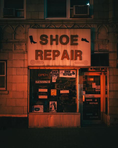 Shoe Repair Shop, Posters Framed, City Car, Shoe Repair, Repair Shop, Image House, Shutter Speed, At Night, Wall Art Home