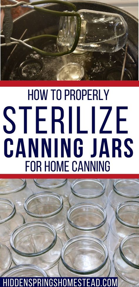 How To Prep Jars For Canning, Sterilizing Jars For Canning, How To Sanitize Canning Jars, How To Sterilize Canning Jars, Sterilize Canning Jars, Easy Pork Recipes, Sterilizing Canning Jars, Muscadine Jelly, Cholesterol Meals