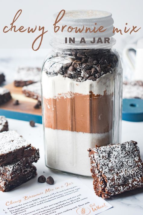 Brownies In A Jar Gift, Cookie Jar Mixes Christmas Gifts, Brownie Jar Gift, Cookie Mix In A Jar Christmas, Mason Jar Brownies, Homemade Brownie Mix In A Jar, Brownie In A Jar Recipe Gift, Mason Jar Brownie Mix Recipe, Baking Mix In A Jar Gift