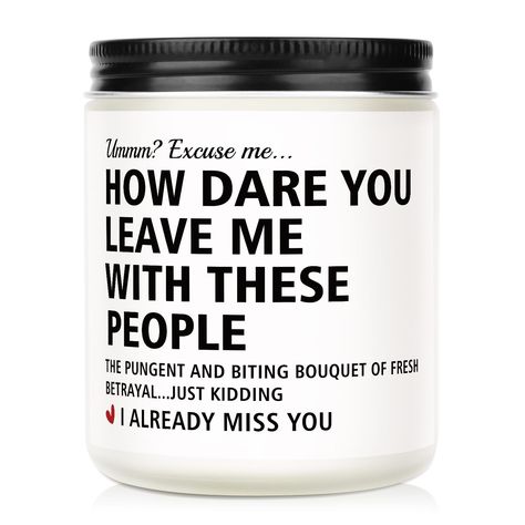 PRICES MAY VARY. RETIREMENT GIFT FOR WOMAN: Adorned with funny words, this retirement candle is a perfect gift for your super cool coworkers with good sense of humor, bring the newly retired person for a good laugh on occasions like farewell going away parties, birthday, Thanksgiving, Christmas, etc. The thoughtful and heartwarming retirement gifts for women left a deep impression on her, making her feel special COWORKER LEAVING GIFTS: For someone who becomes your best friends in workplace, they Retirement Gifts For Women Coworker, Retirement Candle, Farewell Coworker, Boss Friends, Funny Goodbye, Goodbye Gifts For Coworkers, Farewell Gift For Coworker, Retirement Presents, Coworker Leaving