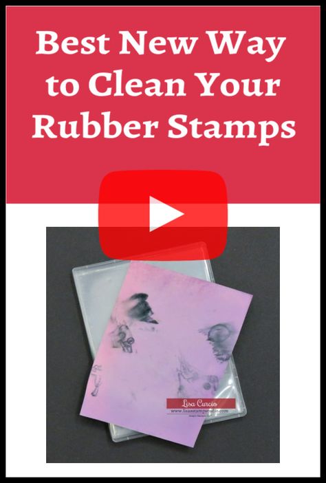 Best new way to clean your rubber stamps quick tip video. #lisasstampstudio #shammy #lisacurcio How To Clean Rubber Stamps, Rubber Stamping Techniques, Card Making Video Tutorials, Homemade Greeting Cards, Stamp Tutorial, Card Making Videos, Greeting Card Craft, Step Cards, Paper Making