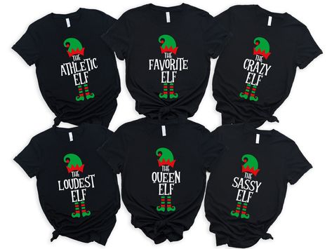 Christmas Elf Shirts, Elf Shirts, Elf Family, Elf Shirt, Elf Movie, Family Christmas Pictures, Family Shirts Matching, Funny Christmas Shirts, Matching Pajamas