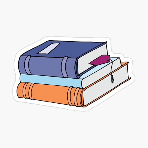 Get my art printed on awesome products. Support me at Redbubble #RBandME: https://www.redbubble.com/i/sticker/Stack-of-Books-by-murialbezanson/55018072.EJUG5?asc=u Books Printable Stickers, Bumper Sticker Aesthetic, Stickers School, Diy Photo Book, Easy Art For Kids, Homemade Stickers, Book Stickers, Sticker Books, Love Of Reading