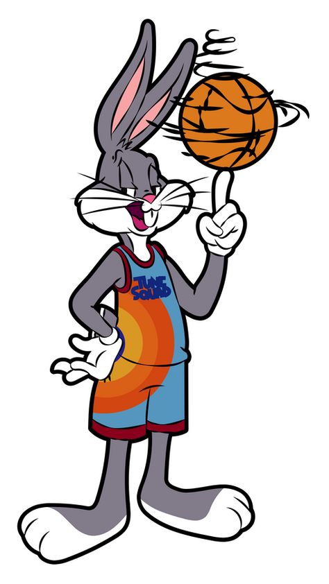 We think you have already seen this funny character in a basketball game in Space Jam 2 with legendary LeBron James and our fanart Bugs Bunny Basketball Sticker. Our favorite anthropomorphic rabbit... Space Jam Characters Looney Tunes, Basketball Cartoon Character, Bugs Bunny Characters, Basketball Drawing Ideas, Basketball Cartoon Art, Basketball Hoop Drawing, Bugs Bunny Art, Space Jam Wallpaper, Bucks Bunny