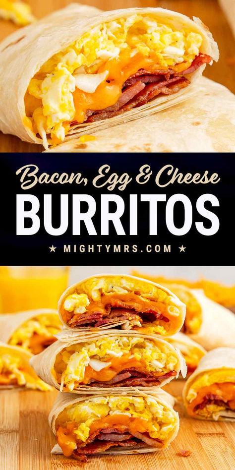 Make-ahead Breakfast Burritos Meal Prep Breakfast Ideas Healthy Simple, Quick Healthy Egg Breakfast, Microwave Breakfast Burrito, Simple Breakfast Burritos, Meal Prep Meals Breakfast, Ideas For Eggs Breakfast, Easy Freezer Breakfast Burritos, Breakfast Wraps Make Ahead, Freezer Breakfast Burritos Bacon