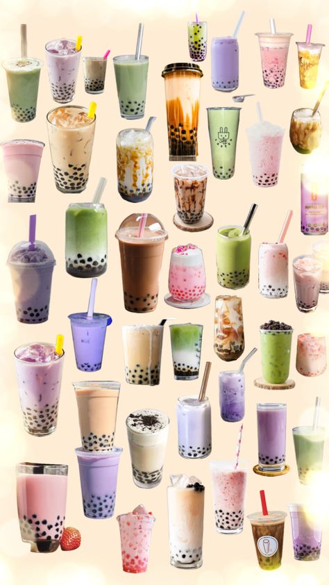 #boba#purple#pink#green#milktea#strawberry Boba Purple, Bubble Tea Flavors, Bubble Tea Boba, Flavored Tea, Boba Tea, Bubble Tea, Pink And Green, Bubbles, Tea