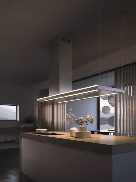 Kitchen Hood, Extractor Hood, Strip Led, Kitchen Hoods, Cooker Hoods, Clean Kitchen, Contemporary Kitchen, Kitchen Inspirations, Kitchen Interior