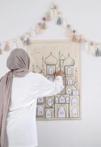 Beige Mosque, Arabic Canvas, Homemade Calendar, Canvas Tapestry, Ramadan Calendar, Room Organization Bedroom, Islamic Calendar, Eid Crafts, Will And Testament