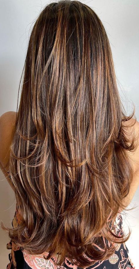 39 Best Autumn Hair Colours & Styles For 2021 : Chocolate Brown, Copper and Honey Blends Honey Brown Hair With Curtain Bangs, Brown Hair Colour Ideas, Brown Bob Haircut, Brown Hair Colour, Chestnut Honey, Caramel Blonde Hair, Amber Hair, Honey Blonde Hair Color, Hair Colour Ideas