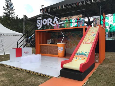 Nestle Sjora Outdoor Booth Design Activation Booth Design, Booth Design Outdoor, Outdoor Booth Design, Creative Booth Design, Outdoor Booth, Activation Booth, Booth Design Ideas, Good Vibes Festival, Launch Event Ideas