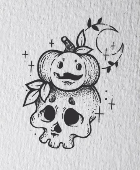 Buddhist Symbols Tattoos, Simple Spooky Tattoos, Spooky Art Drawing, Tiny Halloween Tattoos, Simple Halloween Tattoos, Tattoos Poppy, Spooky Tattoo Ideas, Carnation Tattoos, Magnolia Tattoos