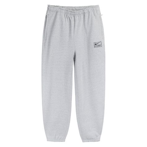 Nike x Stussy Sweatpants (2022) in Grey Stussy Nike Joggers, Nike Stussy Sweatpants, Nike X Stussy Joggers, Stussy Tracksuit, Stussy Joggers, Stussy Sweatpants, Stussy Pants, Sweat Pants Men, Nike X Stussy