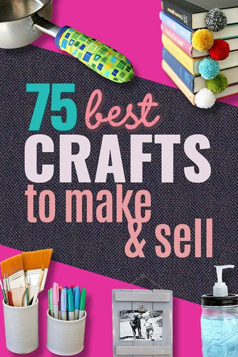 76 Crafts To Make and Sell - Easy DIY Ideas for Cheap Things To Sell on Etsy, Online and for Craft Fairs. Make Money with These Homemade Crafts for Teens, Kids, Christmas, Summer, Mother’s Day Gifts. #diy #craftstomakeandsell #crafts #craftstosell #cheapcrafts #craftideas #etsyideas diyjoy.com/crafts-to-make-and-sell Hadiah Diy, Sell Easy, Easy Diy Ideas, Best Crafts, Diy Event, Cheap Crafts, Diy Bricolage, Diy And Crafts Sewing, Sell Diy